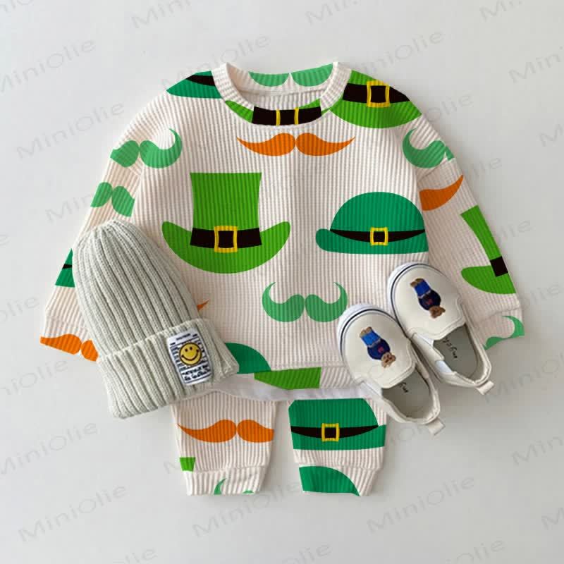 Baby Toddler Hat Waffle 2-piece Set - Apricot - 3-5T - image 1