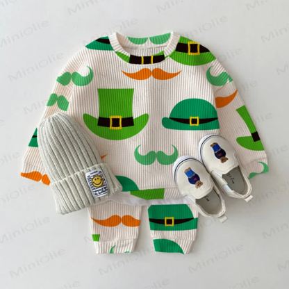 Baby Toddler Hat Waffle 2-piece Set - Apricot - 3-5T - image 1