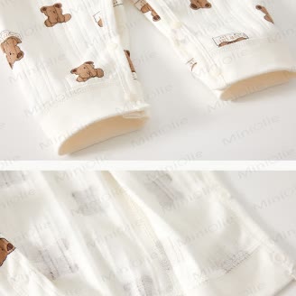  Baby Newborn Bear/Heart Kimono Romper - image 4