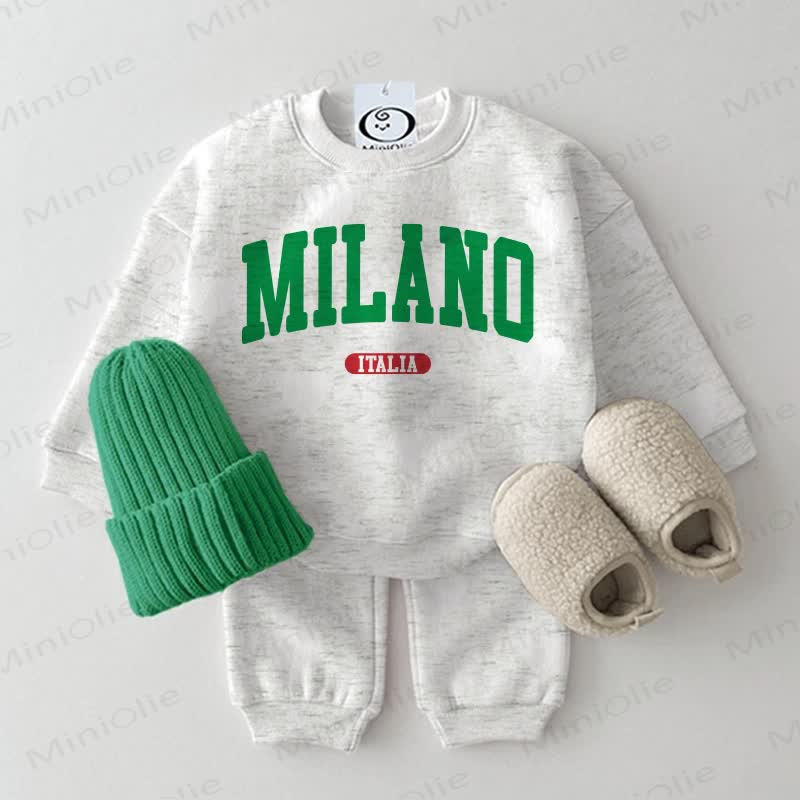 MILAND ITALIA Baby 2-piece Light Grey Set - Light Grey - 2-3T - image 1