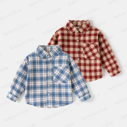 Kid Boy Plaid Pocket Shirt - image 1