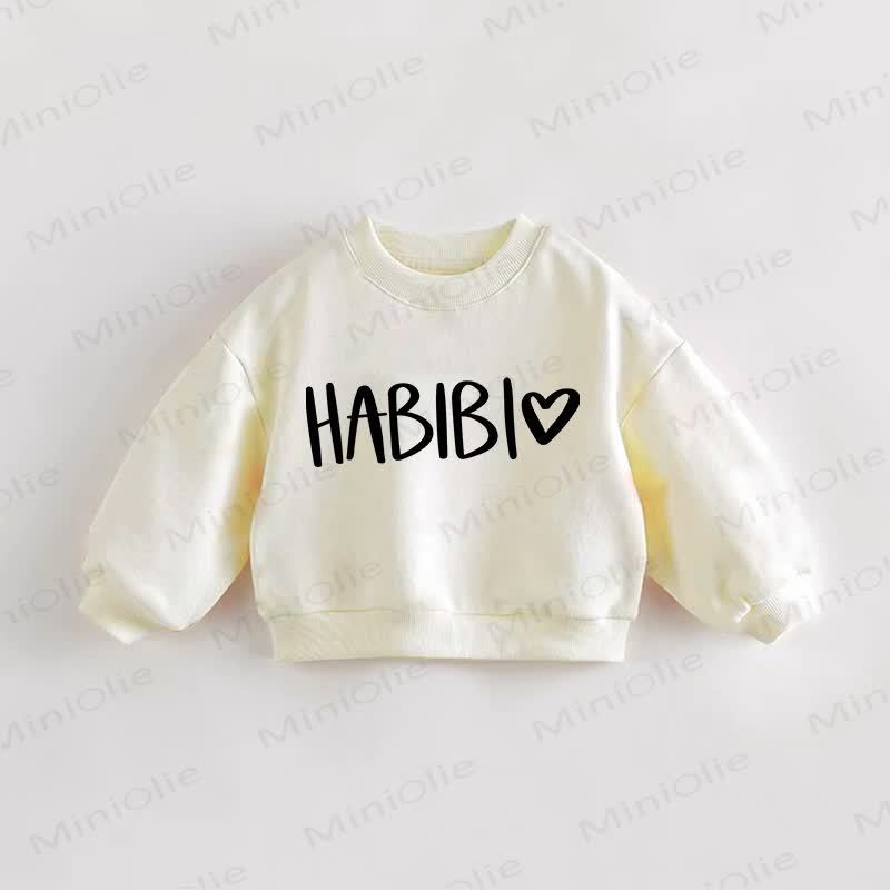 HABIBI Baby Toddler Love Cream Sweatshirt - Cream - 3-5T - image 1