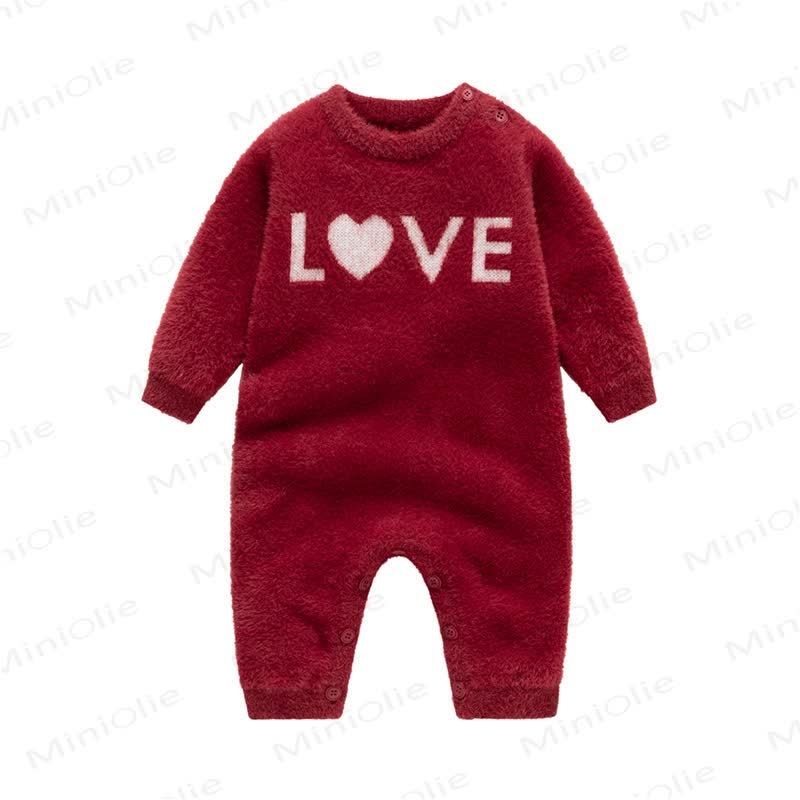 LOVE Baby Fleece Romper - image 3