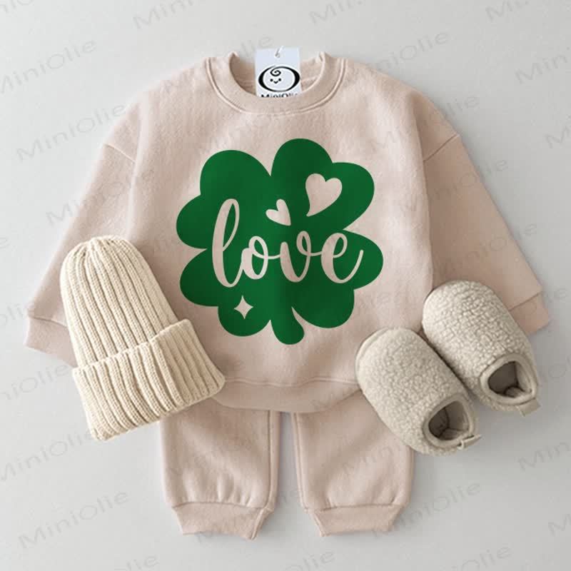 LOVE Baby Clover Beige 2-piece Set - Beige - 2-3T - image 1