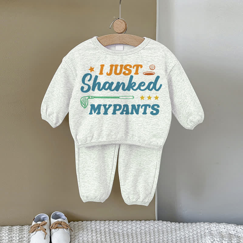 I JUST SHANKED MY PANTS Baby Gray Sweatshirt 2-piece Set - Gray - 2-3T - image 1