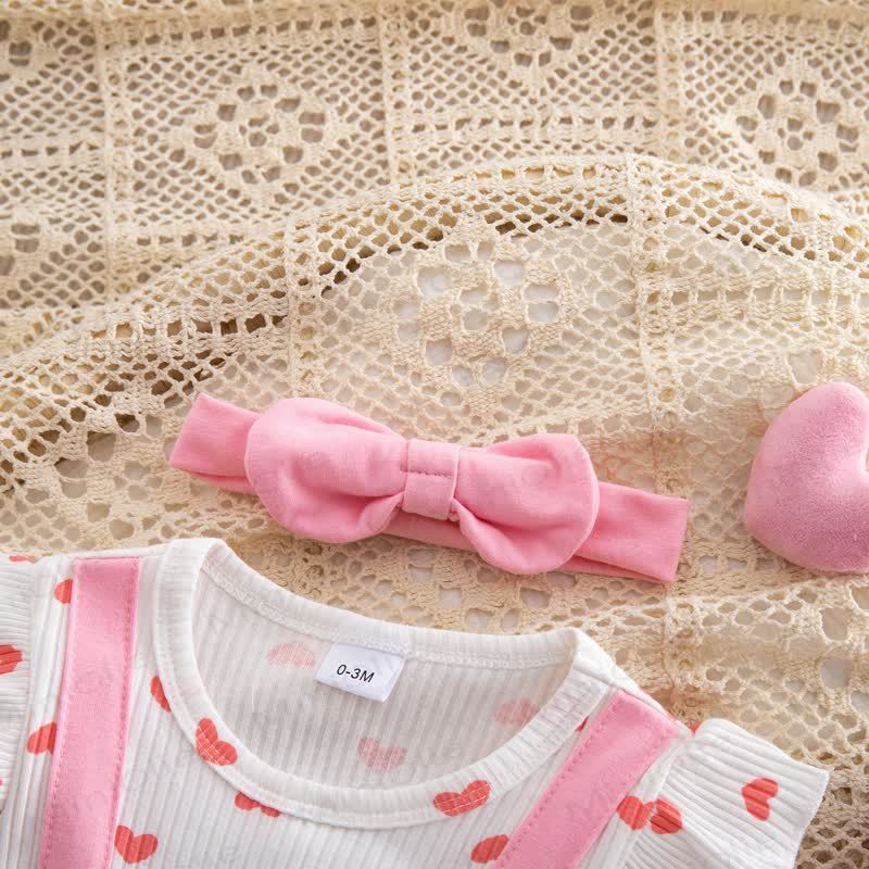 Baby Heart Fake 2pcs Bodysuit with Headband - image 14