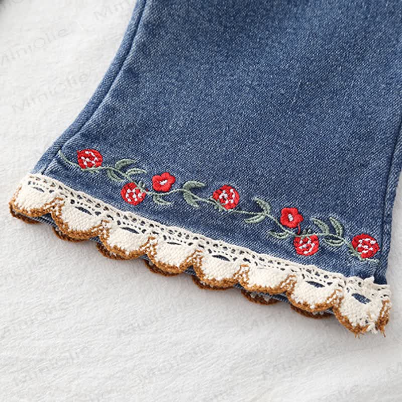 Baby Toddler Girl Strawberry Flower 3-piece Knit Set - image 19