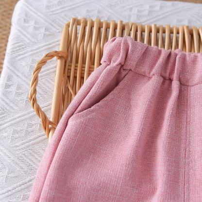 Baby Toddler Girl Solid Color Bow 3-piece Woven Set - image 17