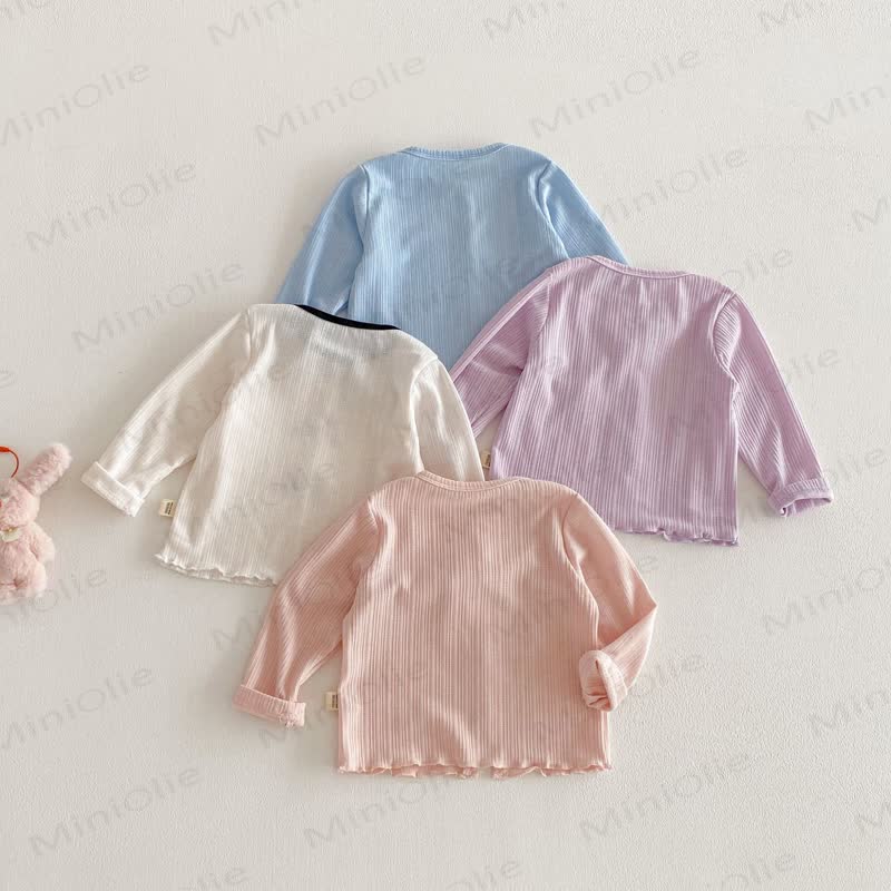 Baby Toddler Bow Solid Color T-shirt - image 4