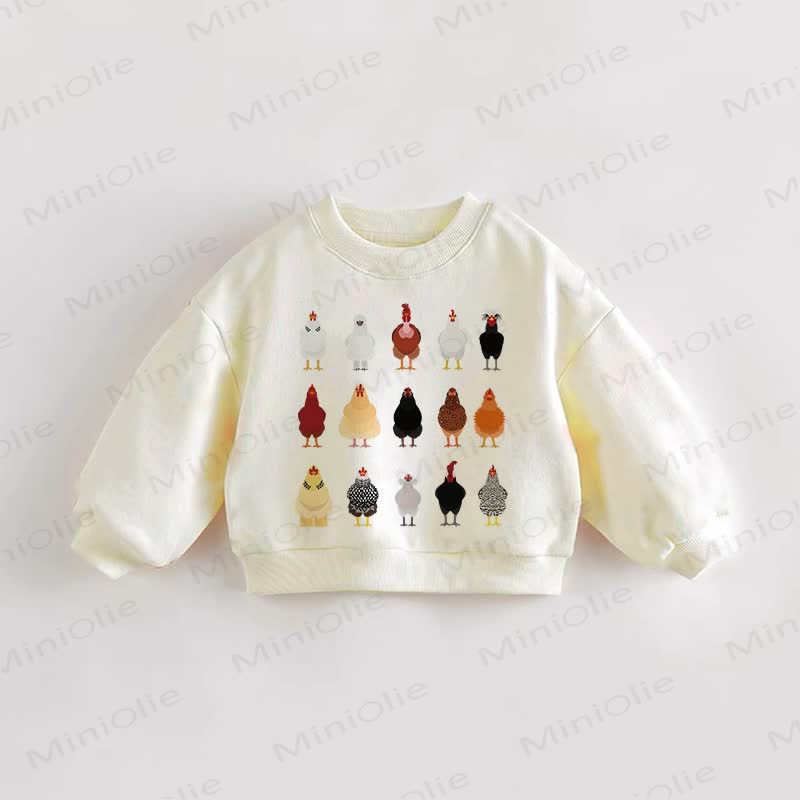 Baby Toddler Chick Cream Sweatshirt - Cream - 3-5T - image 1