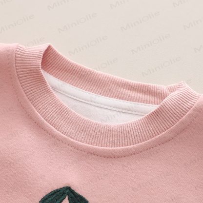 WORLD IS MINE Baby Toddler Girl Flower Bow Smiley 2-piece Set - image 6