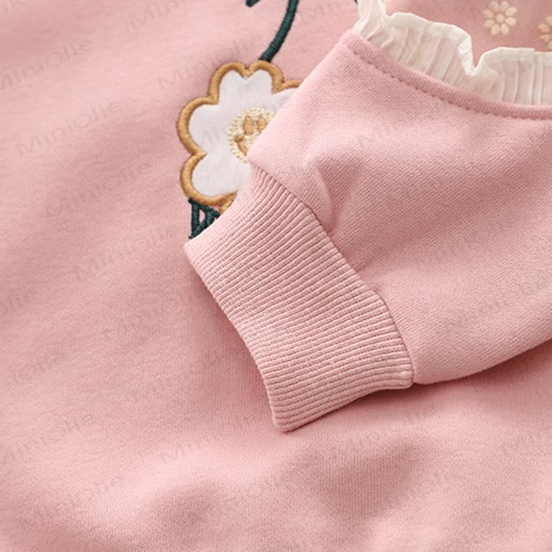 WORLD IS MINE Baby Toddler Girl Flower Bow Smiley 2-piece Set - image 9