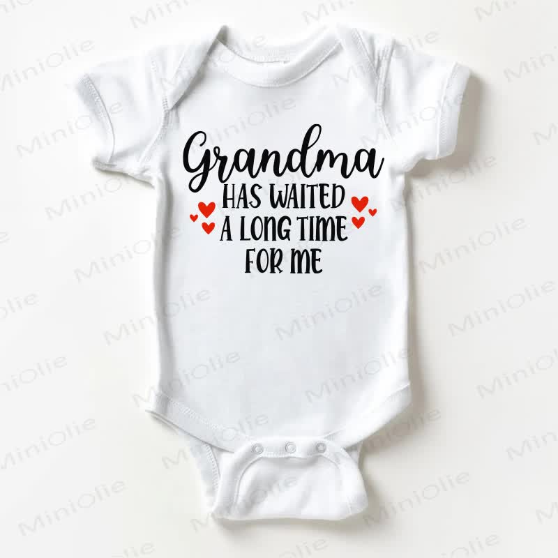 GRANDMA HAS WAITED A LONG TIME FOR ME Baby White Bodysuit - White - 18-24M - image 1