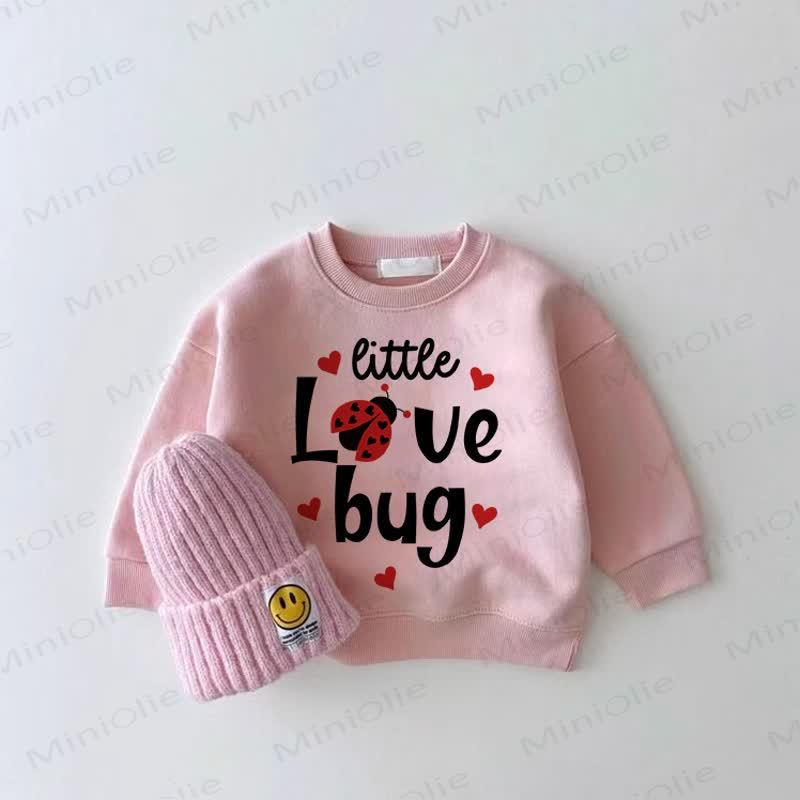 LITTLE LOVE BUG Baby Girl Pink Sweatshirt - Pink - 2-3T - image 1
