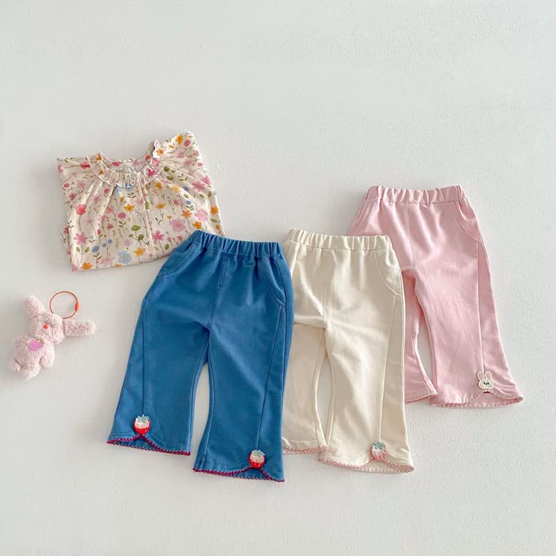 Baby Toddler Girl Strawberry Bunny Pants - image 1