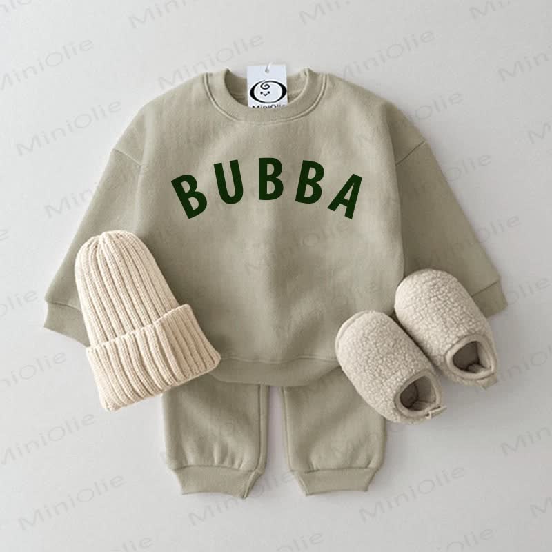 BUBBA Baby Sweatshirt 2-piece Grey Green Set - Grey Green - 2-3T - image 1