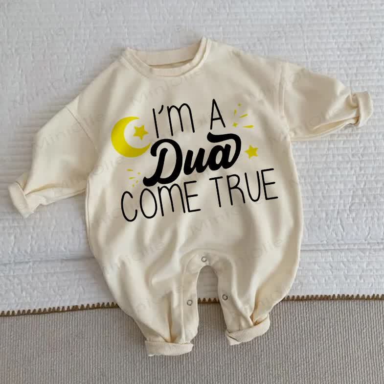 I'M A DUA COME TRUE Baby Toddler Beige Romper - Beige - 2-3T - image 1