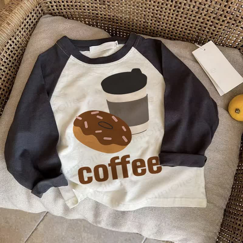 COFFEE Baby Dark Gray Raglan T-shirt - Drak Gray - 2-3T - image 1