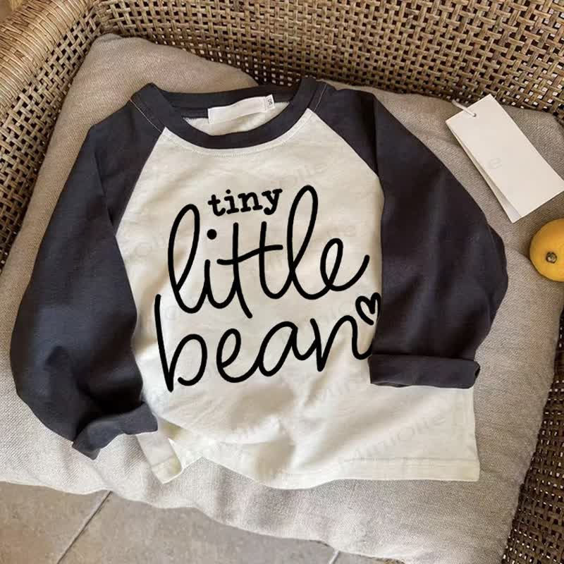 TINY LITTLE BEAN Baby Love Dark Gray Raglan T-shirt - Drak Gray - 2-3T - image 1