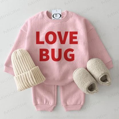 LOVE BUG Baby Sweatshirt 2-piece Pink Set - Pink - 2-3T - image 1