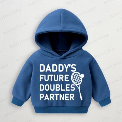 DADDY'S FUTURE DOUBLES PARTNER Baby Toddler Blue Hoodie Sweatshirt - Blue - 3-5T - image 1