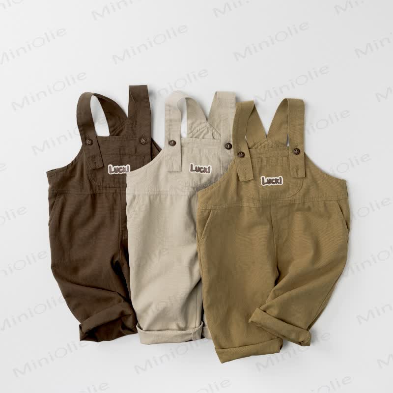 LUCK Baby Toddler Solid Color Overalls - image 1