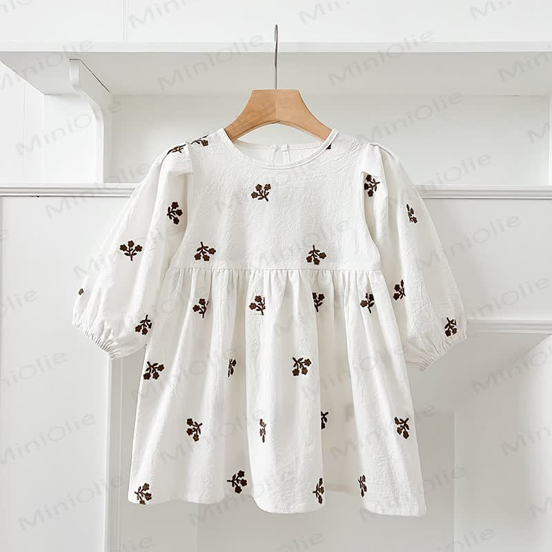 Baby Toddler Flower Dress - White - 8Y - image 4