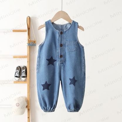 Baby Toddler Blue Jean Overalls - Blue - 5-7T - image 1