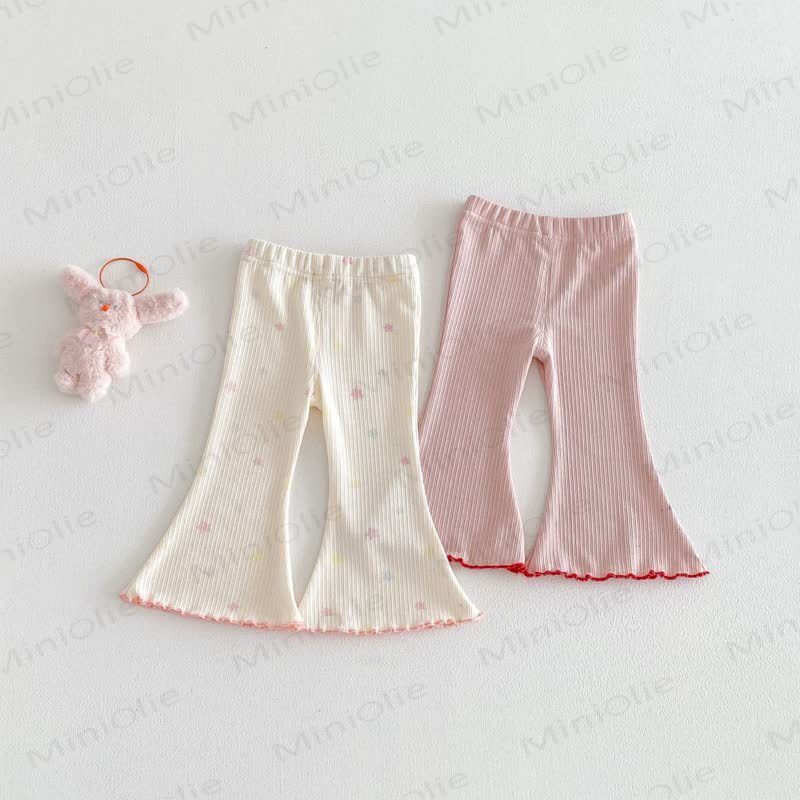 Baby Toddler Girl Color Block Flower Pants - image 1
