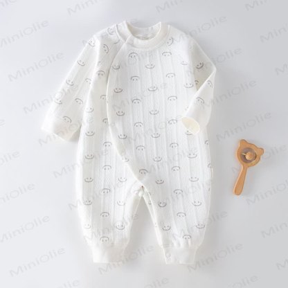 Baby Tulip/Smiley All-cotton Romper - White Smiley - 18-24M - image 3