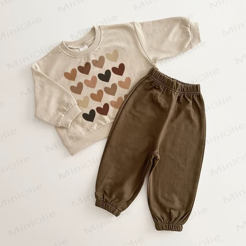 Baby Love Brown Beige 2-piece Set - Brown Beige - 2-3T - image 1