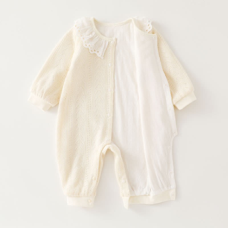 Baby Tulip Lace Collar Romper - image 3