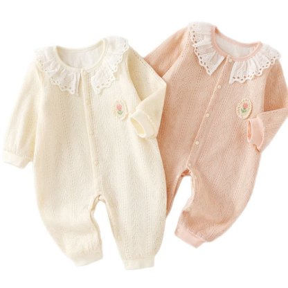 Baby Tulip Lace Collar Romper - image 6