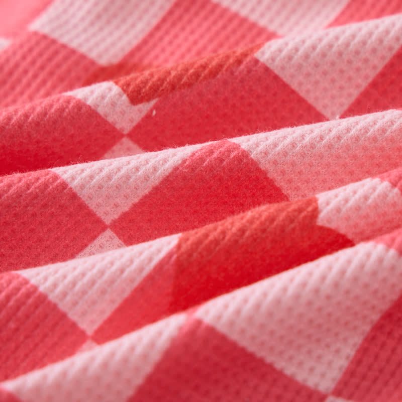 Baby Checkered Heart Waffle Pink 2-piece Set - image 7