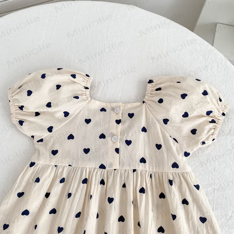 Baby Toddler Girl Beige Bow Love Dress - image 10