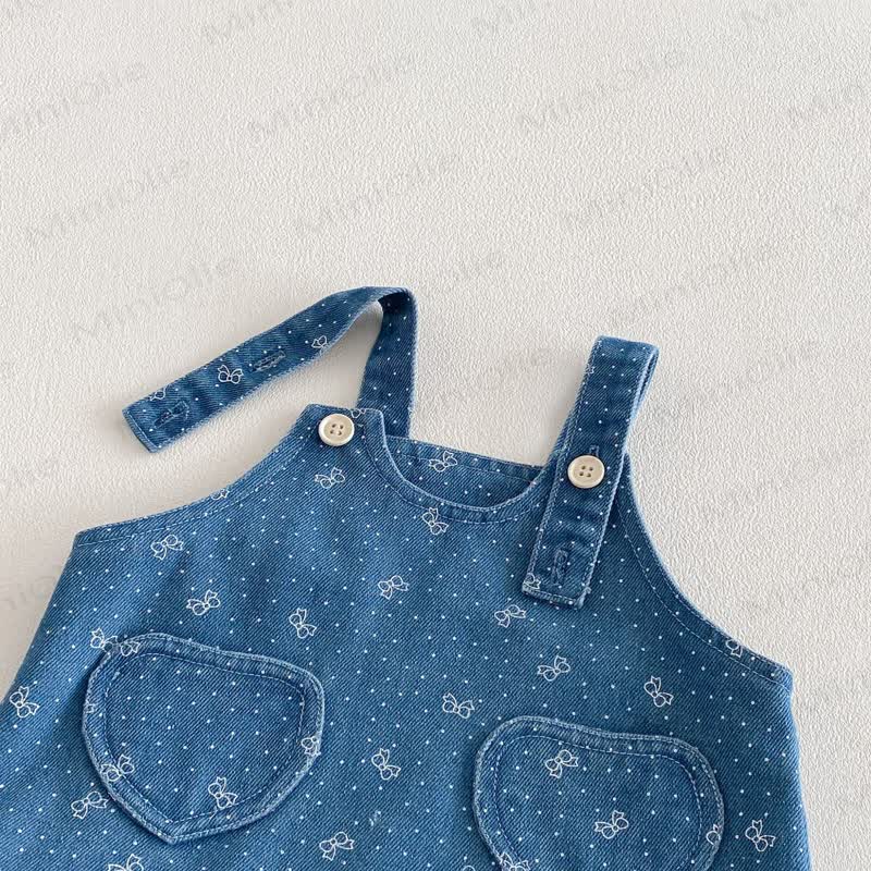 Baby Toddler Girl Bowknot Sweet Love Dress/Beige Top - image 5