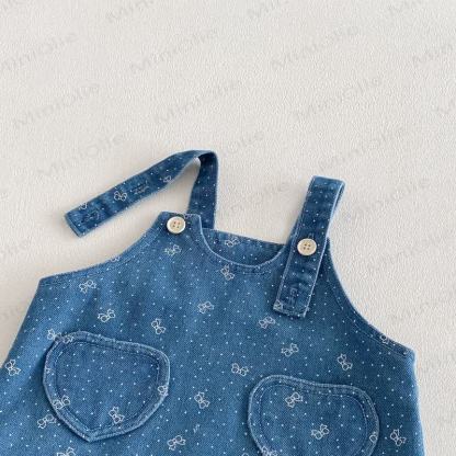 Baby Toddler Girl Bowknot Sweet Love Dress/Beige Top - image 5