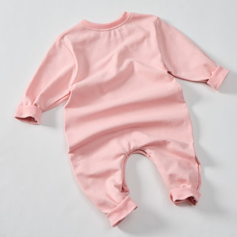 TAKE ME TO MY AUNT YOU PEASANT Baby Pink Romper - image 2