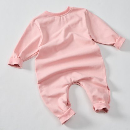 TAKE ME TO MY AUNT YOU PEASANT Baby Pink Romper - image 2