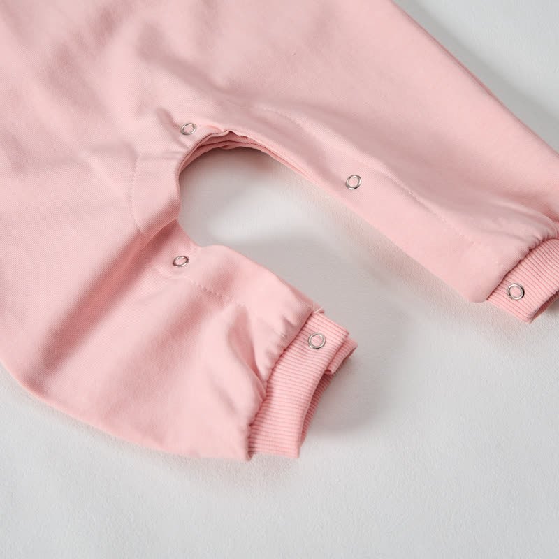 TAKE ME TO MY AUNT YOU PEASANT Baby Pink Romper - image 3