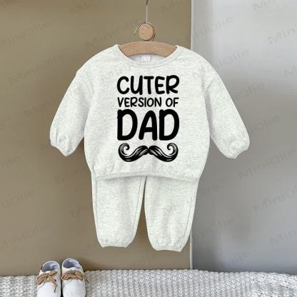 CUTER VERSION OF DAD Baby Gray Sweatshirt 2-piece Set - Gray - 2-3T - image 1