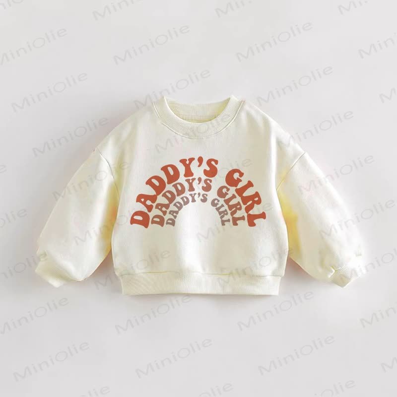 DADDY'S GIRL Baby Toddler Beige Sweatshirt - Cream - 3-5T - image 1