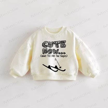 CUTE NOW Baby Toddler Beige Sweatshirt - Cream - 3-5T - image 1