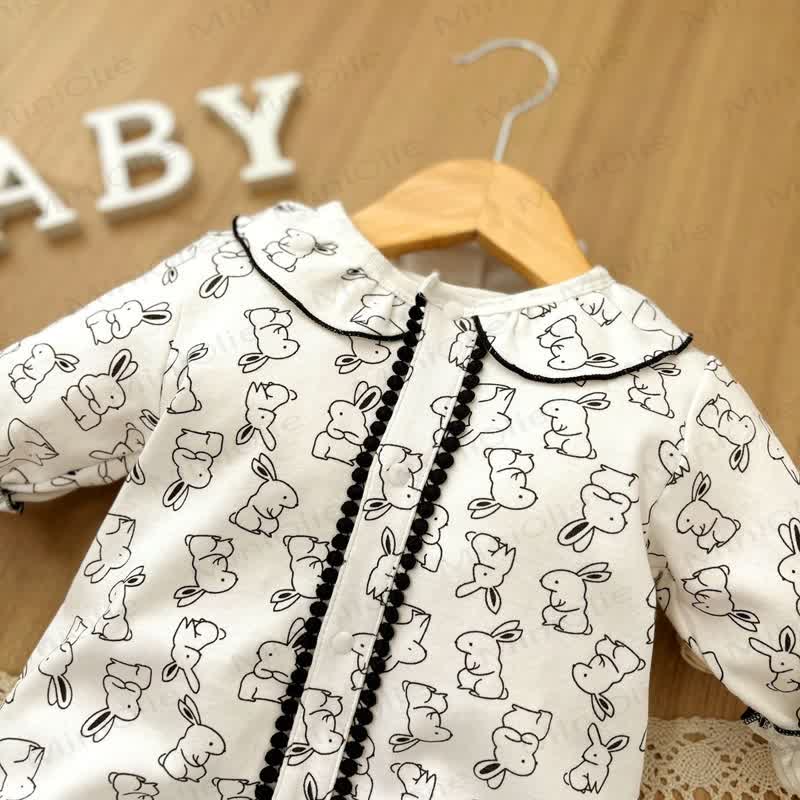 Baby Girl Rabbit Romper - image 3