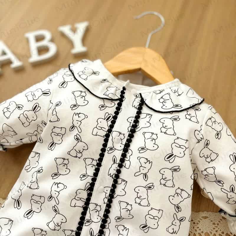 Baby Girl Rabbit Romper - image 3