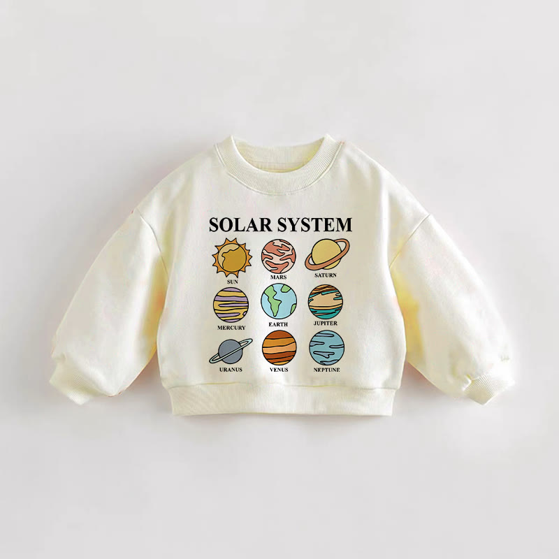 SOLAR SYSTEM Baby Toddler Sweatshirt - Cream - 3-5T - image 1