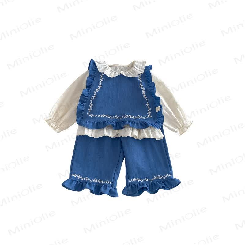 Baby Toddler Girl Solid Color Tank Top/Denim Pants/Bow Top - image 5