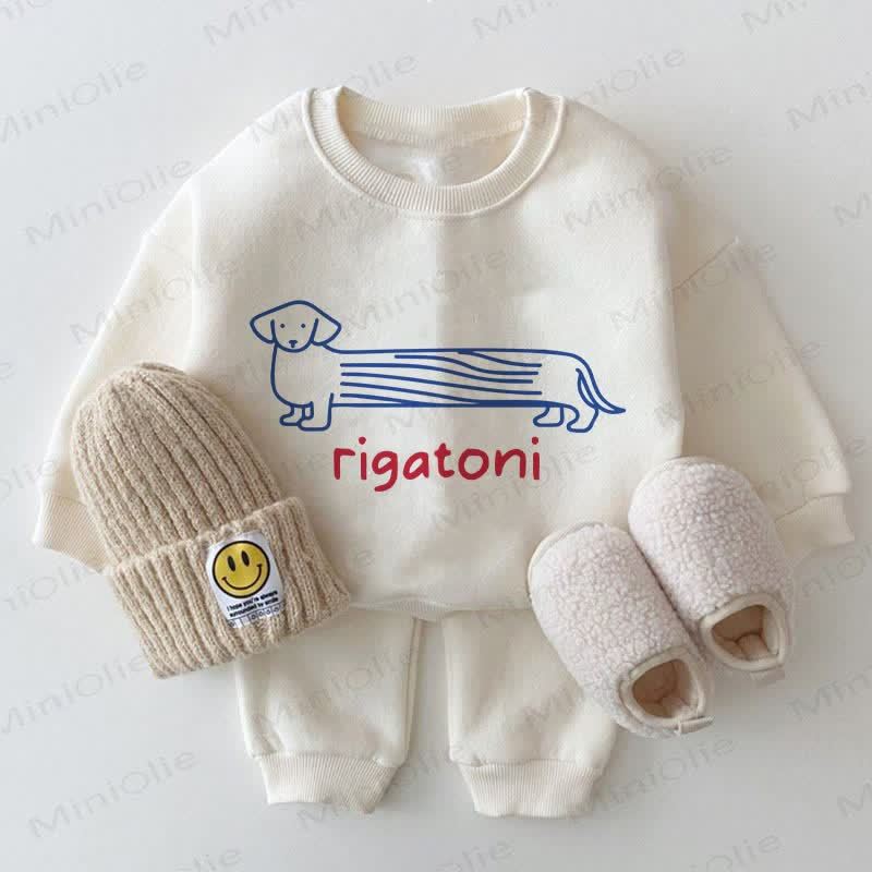 RIGATONI Baby White Sweatshirt 2-piece Set - White - 2-3T - image 1