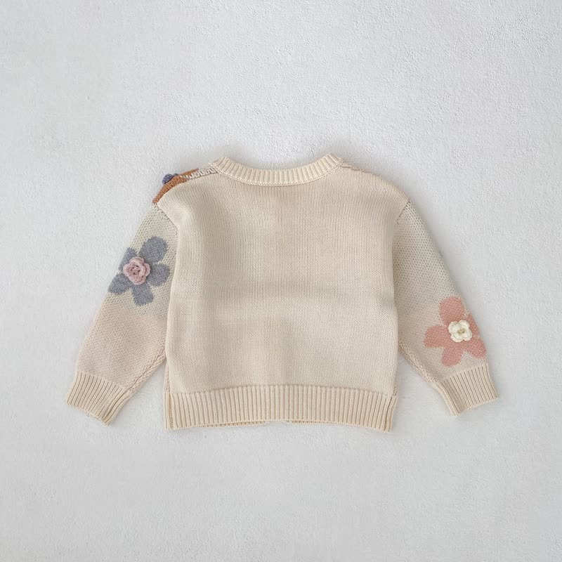 Baby Flower Embroidered Cardigan - image 5