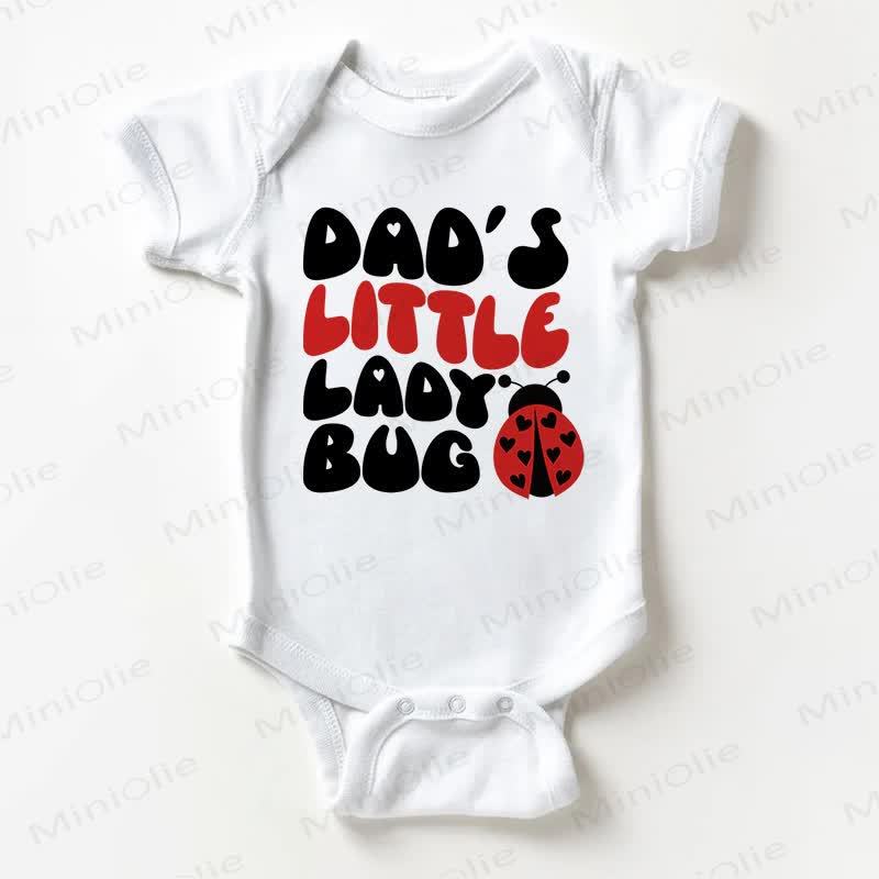 DAD'S LITTLE LADY BUG Baby White Bodysuit - White - 18-24M - image 1